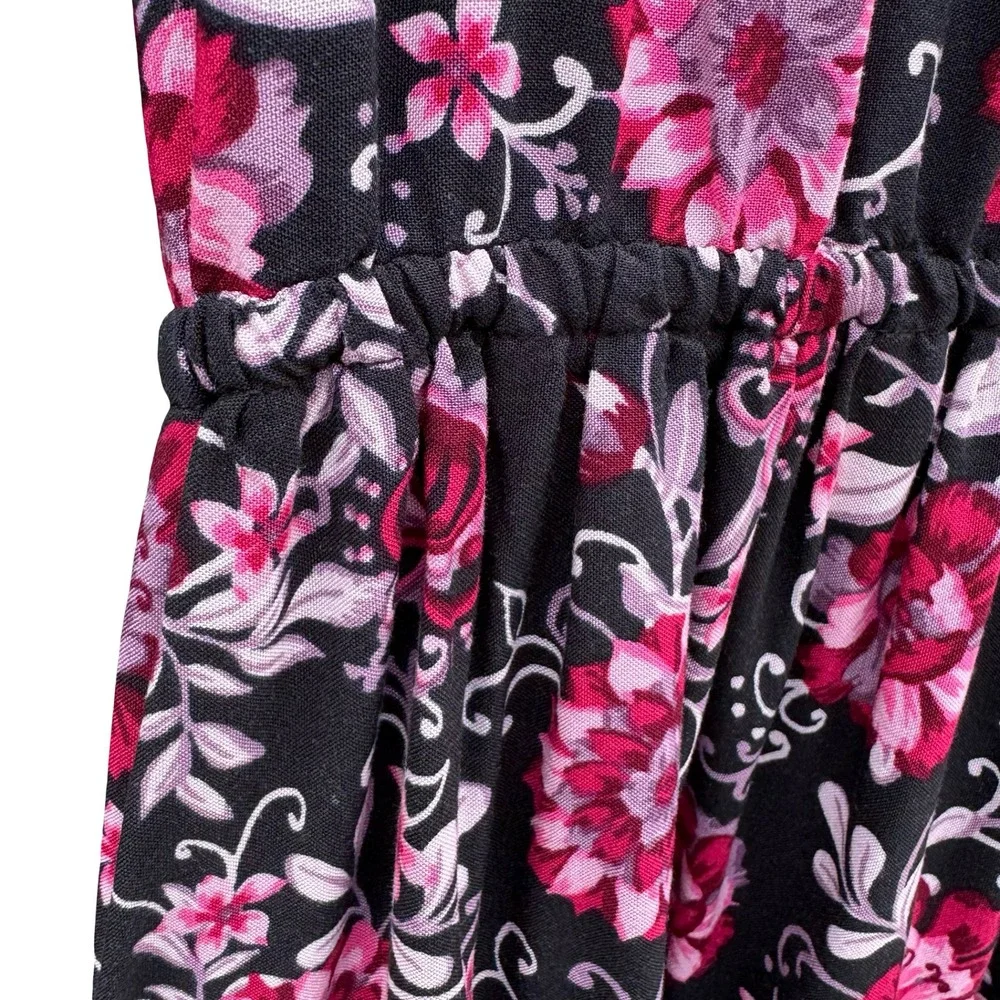 The Childrens Place Girls 16 XXL Floral Long Sleeve Dress Boho Pink Peasant - Picture 5 of 11